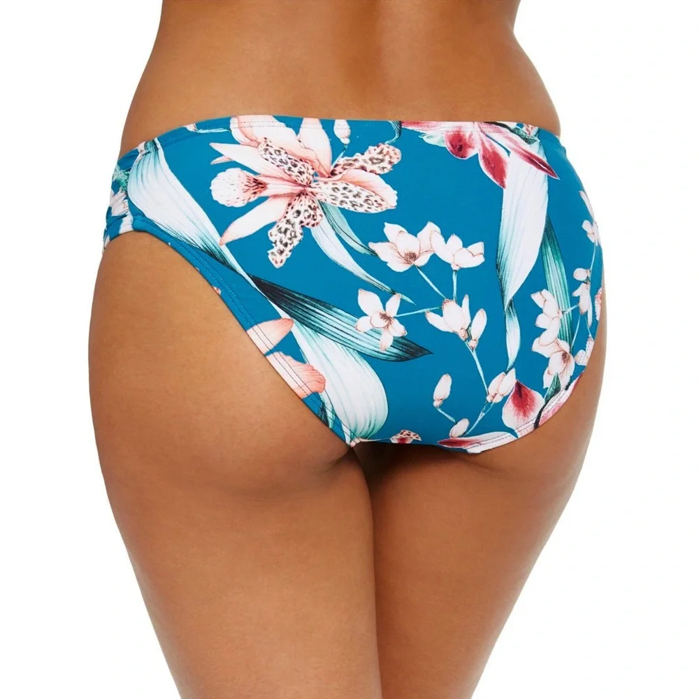 LA BLANCA Women's Ruched Sides Moderate Coverage Hipster Swimsuit Bottom
